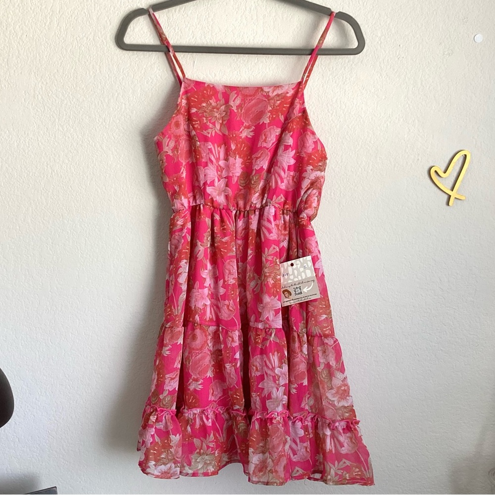 \Peach Love\ NWT Floral Mini Dress
